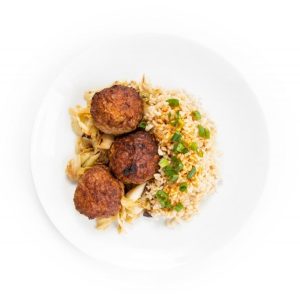Lion's Head Meatballs & Grilled Cabbage
